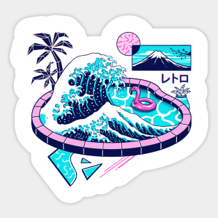 Vapor Wave Pool Sticker